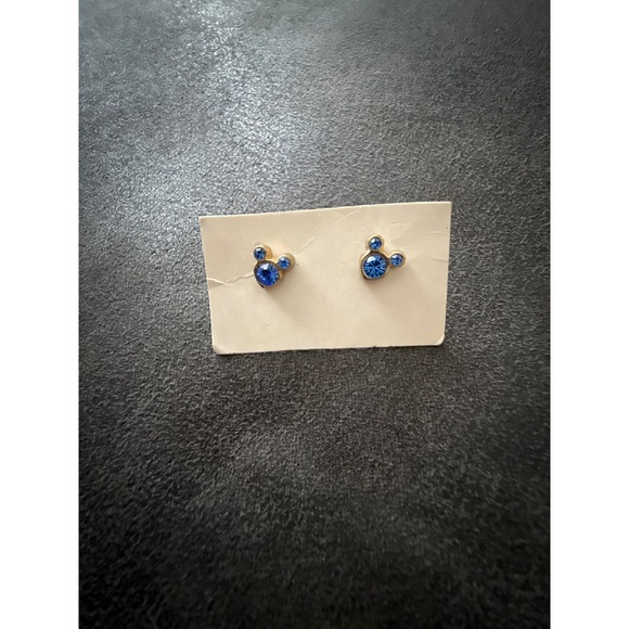 Jewelry - Mickey Mouse Earrings Blue Rhinestone Stud Disney Jewelry Gift